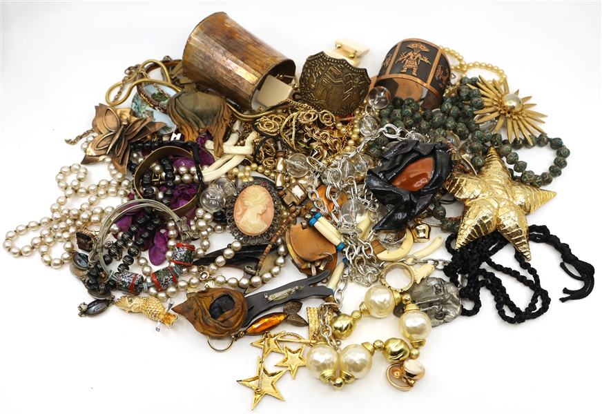 GOLD-TONE & SILVER-TONE COSTUME FASHION JEWELRY