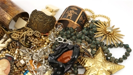 GOLD-TONE & SILVER-TONE COSTUME FASHION JEWELRY
