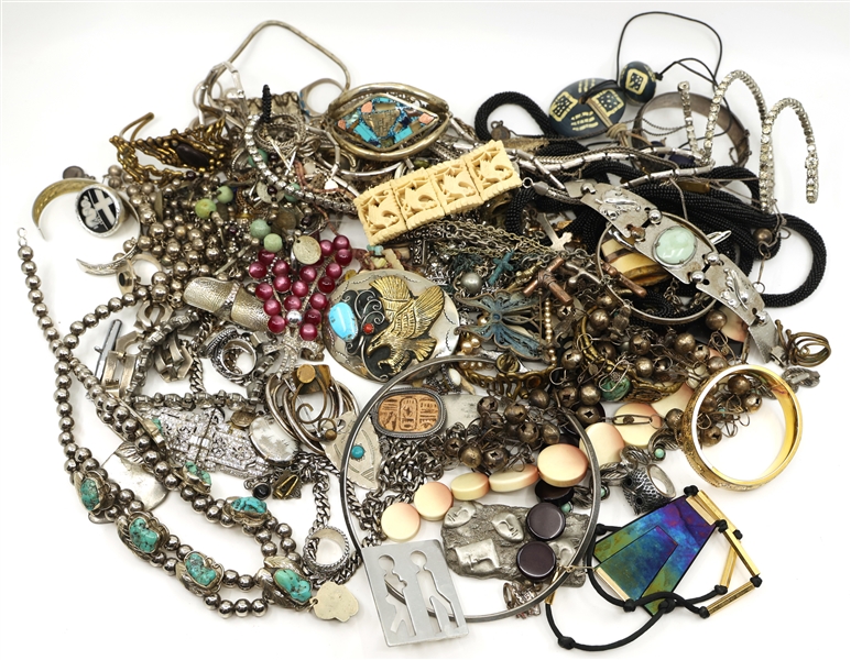 GOLD-TONE & SILVER-TONE COSTUME FASHION JEWELRY