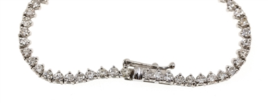 18K WHITE GOLD GRADUATED 7 CTW DIAMOND NECKLACE