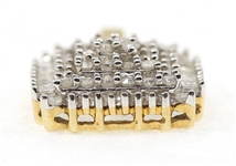 10K YELLOW GOLD 0.36 CTW DIAMOND CLUSTER PENDANT