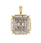10K YELLOW GOLD 0.36 CTW DIAMOND CLUSTER PENDANT