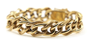 14K YELLOW GOLD FANCY LINK BRACELET