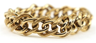 14K YELLOW GOLD FANCY LINK BRACELET