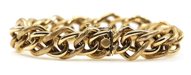 14K YELLOW GOLD FANCY LINK BRACELET