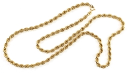 14K YELLOW GOLD ROPE CHAIN 