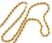 14K YELLOW GOLD ROPE CHAIN 