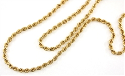 14K YELLOW GOLD ROPE CHAIN 
