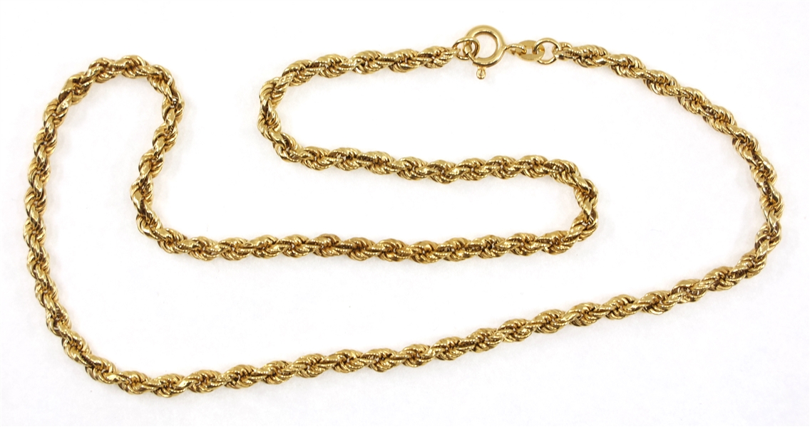 14K YELLOW GOLD ROPE CHAIN