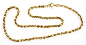 14K YELLOW GOLD ROPE CHAIN