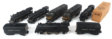 LIONEL "O" GAUGE MODEL TRAIN LOCOMOTIVES & TENDERS