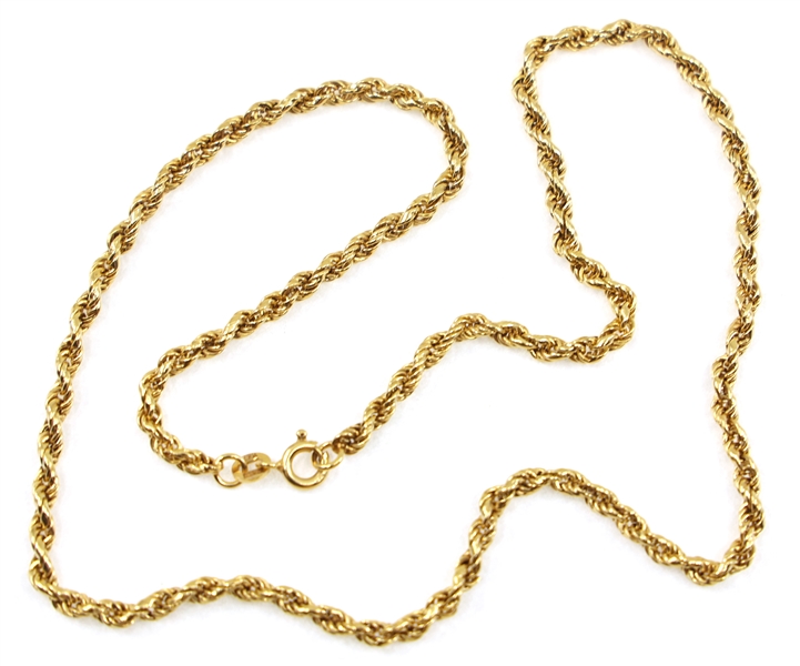 14K YELLOW GOLD ROPE CHAIN