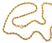 14K YELLOW GOLD ROPE CHAIN