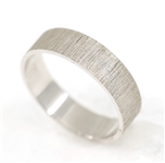 14K WHITE GOLD TEXTURED WEDDING BAND