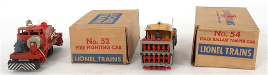 LIONEL O GAUGE MODEL TRAIN CARS NO. 52 & NO. 54