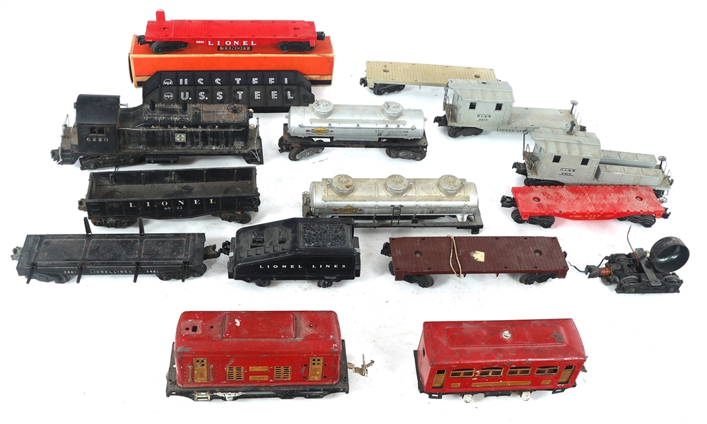 LIONEL O GAUGE MODEL TRAIN CARS FOR PARTS & REPAIRS