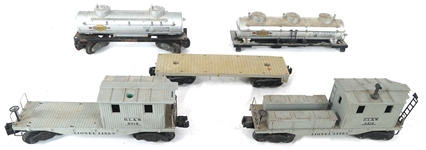 LIONEL O GAUGE MODEL TRAIN CARS FOR PARTS & REPAIRS