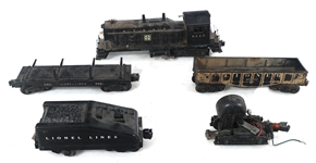 LIONEL O GAUGE MODEL TRAIN CARS FOR PARTS & REPAIRS