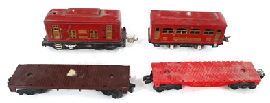 LIONEL O GAUGE MODEL TRAIN CARS FOR PARTS & REPAIRS