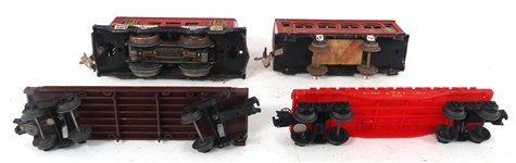 LIONEL O GAUGE MODEL TRAIN CARS FOR PARTS & REPAIRS