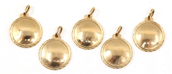 14K YELLOW GOLD ASTROLOGICAL SIGN PENDANTS