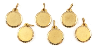 14K YELLOW GOLD ASTROLOGICAL SIGN PENDANTS