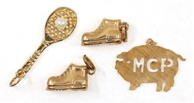14K YELLOW GOLD PENDANTS & CHARMS 
