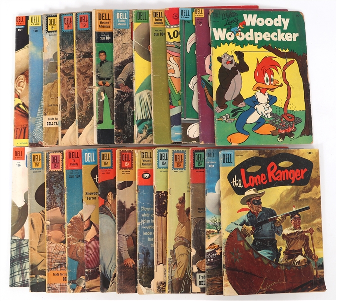 DELL COMIC BOOKS - LONE RANGER, WAGON TRAIN, ROY ROGERS