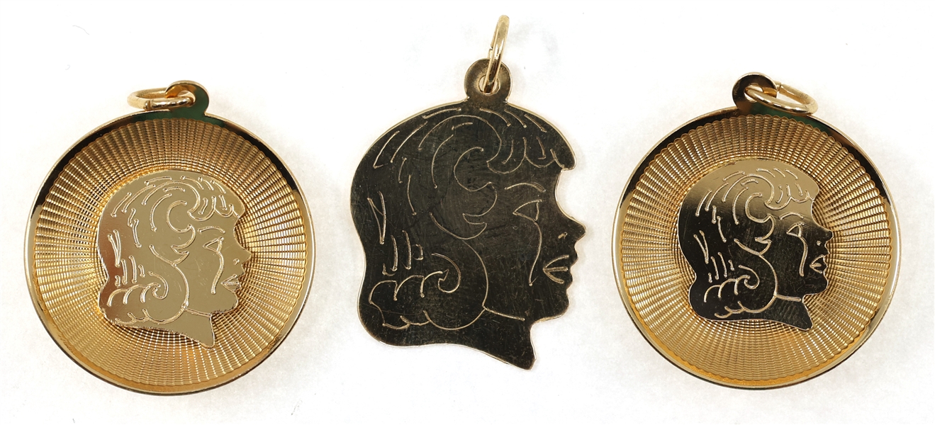 14K YELLOW GOLD SILHOUETTE PENDANTS