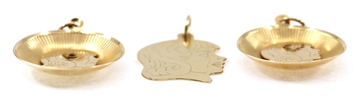 14K YELLOW GOLD SILHOUETTE PENDANTS