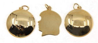 14K YELLOW GOLD SILHOUETTE PENDANTS