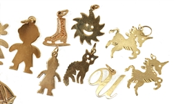 14K YELLOW GOLD CHARMS 