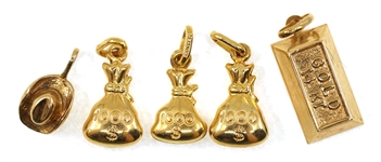 14K YELLOW GOLD NOVELTY PENDANTS & CHARMS