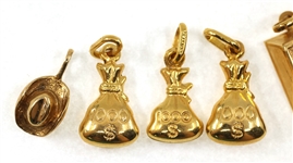 14K YELLOW GOLD NOVELTY PENDANTS & CHARMS