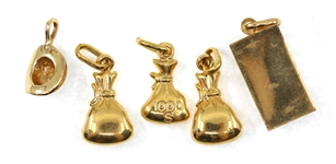14K YELLOW GOLD NOVELTY PENDANTS & CHARMS