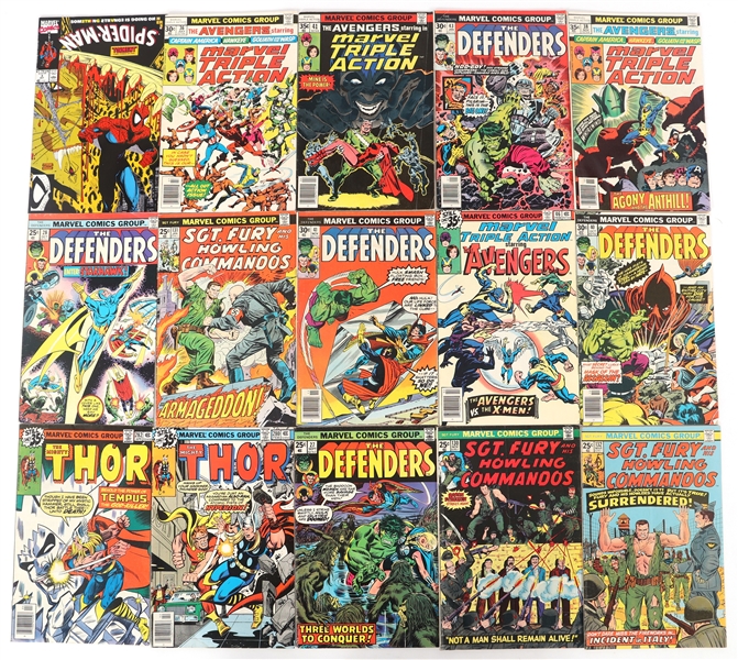 MARVEL COMIC BOOKS - SGT FURY, THE DEFENDERS, SPIDERMAN