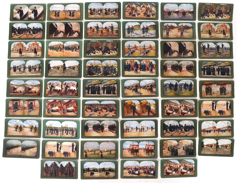 RUSSO-JAPANESE WAR LITHOGRAPH PRINT STEREOVIEWS