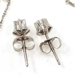 14K WHITE GOLD 0.27 CTW DIAMOND EARRINGS & PENDANT SET