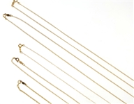 14K YELLOW GOLD CHAINS - 15 TO 24