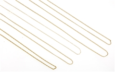 14K YELLOW GOLD CHAINS - 15 TO 24