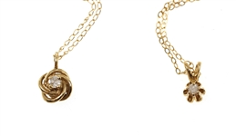 14K YELLOW GOLD DIAMOND EARRINGS & PENDANTS