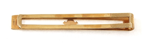 14K YELLOW GOLD MASONIC TIE CLIP