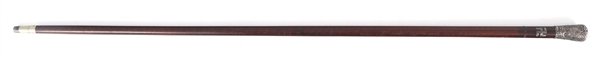 NATIVE AMERICAN STERLING KNOB HANDLE WALKING CANE