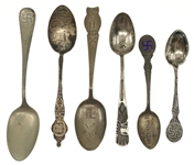 GOOD LUCK SWASTIKA SILVER SPOONS & PINS
