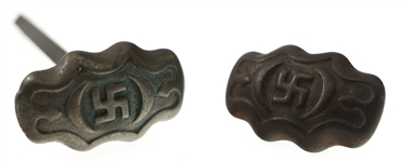 19TH - EARLY 20TH C. GOOD LUCK SWASTIKA VALVES & RAZOR