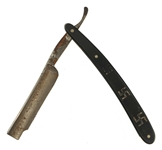 19TH - EARLY 20TH C. GOOD LUCK SWASTIKA VALVES & RAZOR