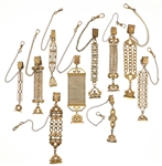 VICTORIAN GOLD-FILLED POCKET WATCH FOBS - LOT OF 10