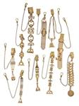 VICTORIAN GOLD-FILLED POCKET WATCH FOBS - LOT OF 10