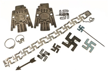 SILVER CHARMS, PINS, & GOOD LUCK SWASTIKA ACCESSORIES