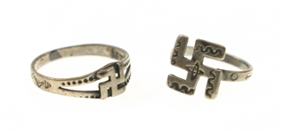 SILVER CHARMS, PINS, & GOOD LUCK SWASTIKA ACCESSORIES
